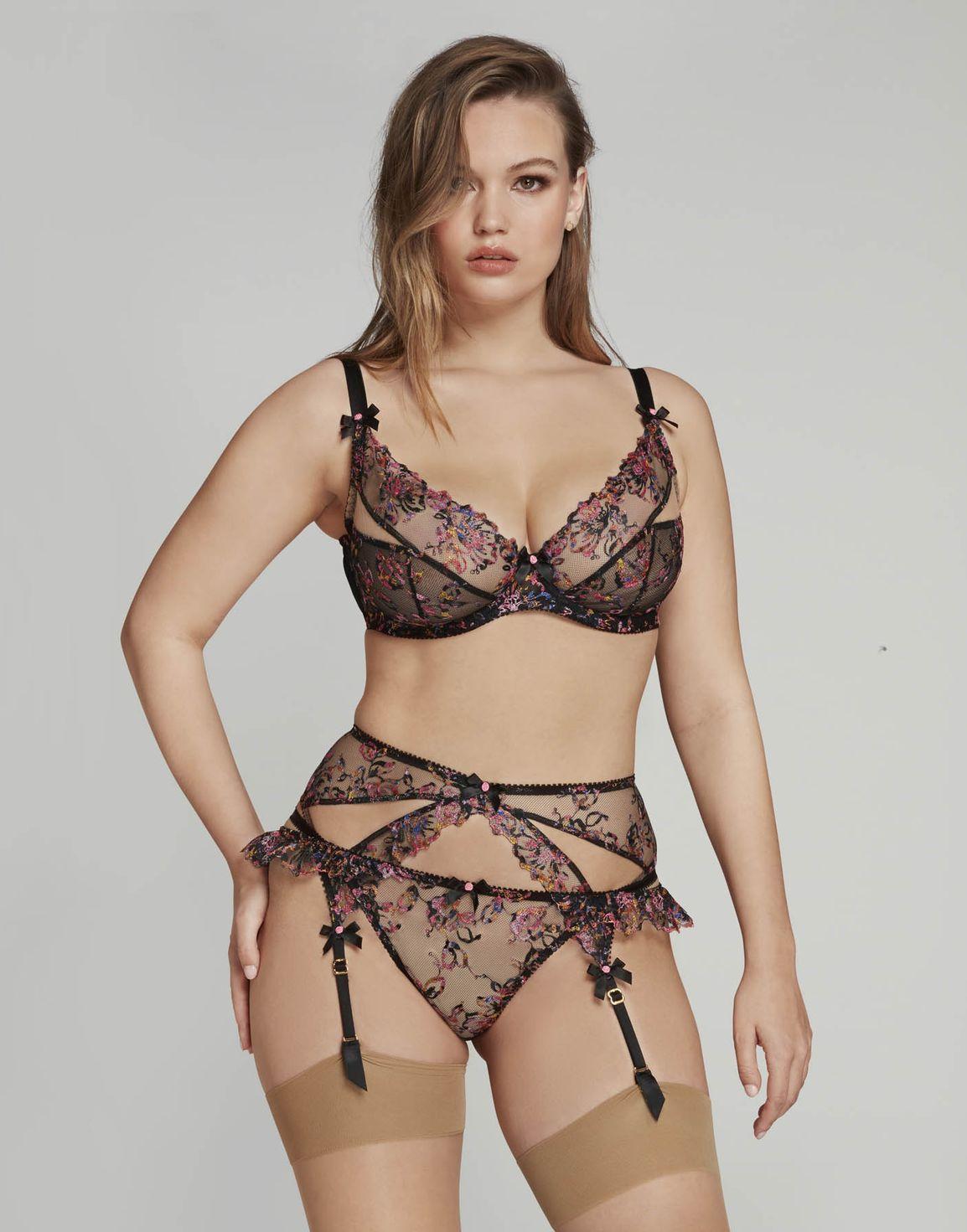 Leisha Suspender Black Multicolour | Agent Provocateur