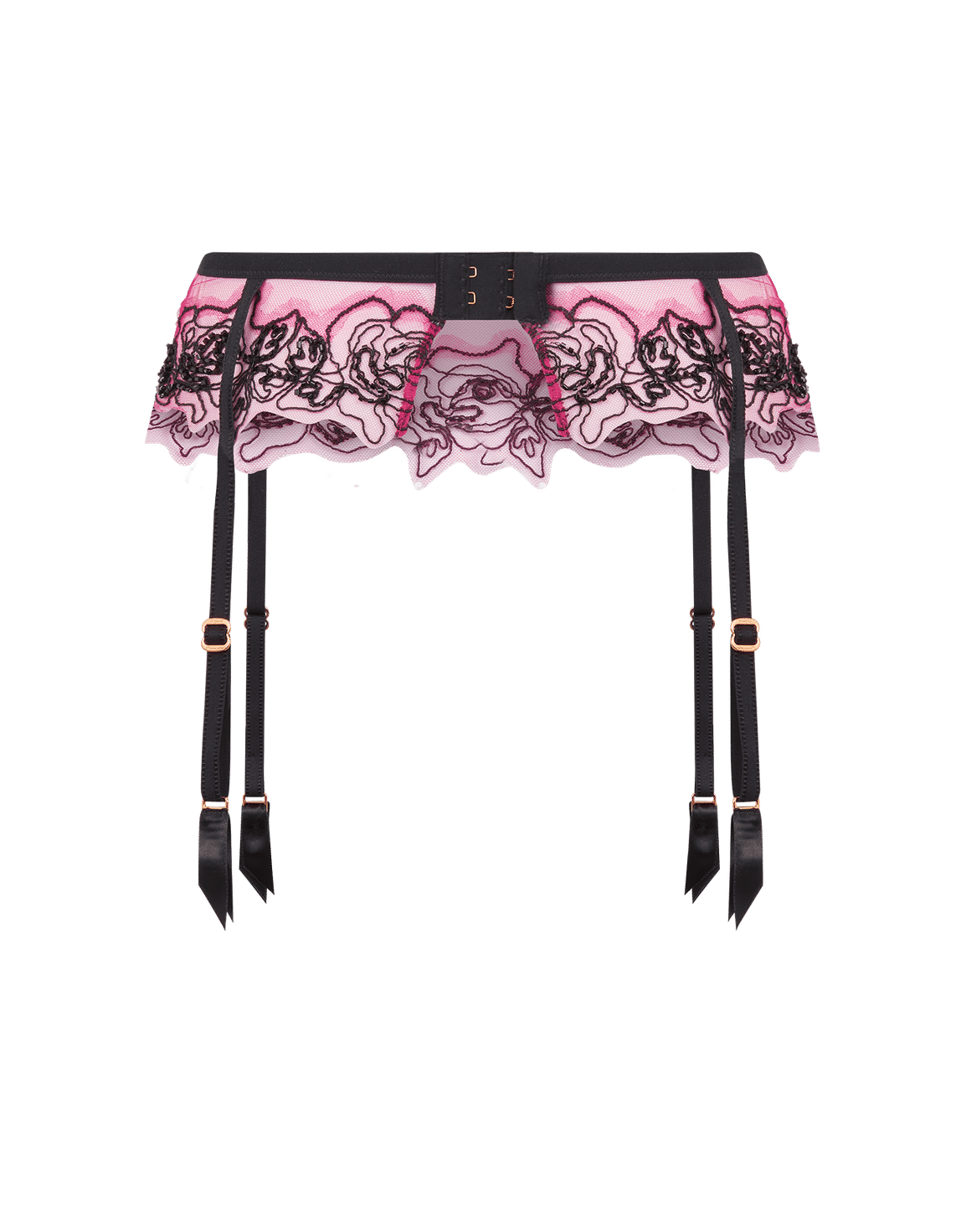 Lindie Suspender  Fuchsia/Black | Agent Provocateur