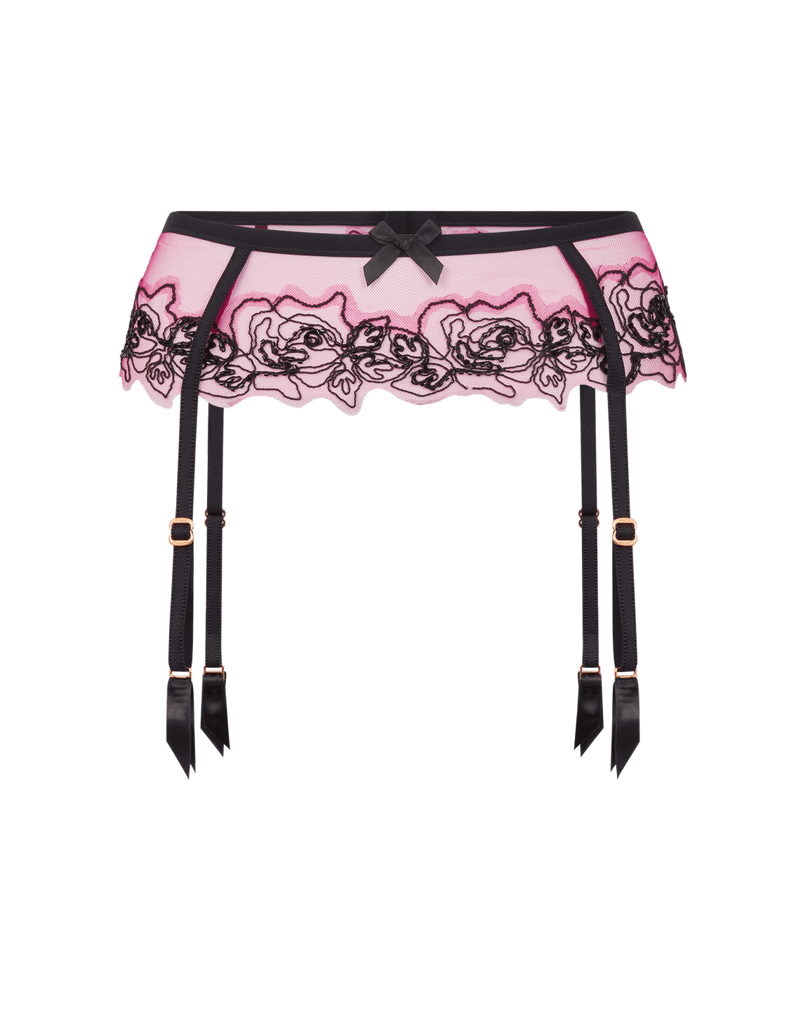 Lindie Suspender  Fuchsia/Black | Agent Provocateur
