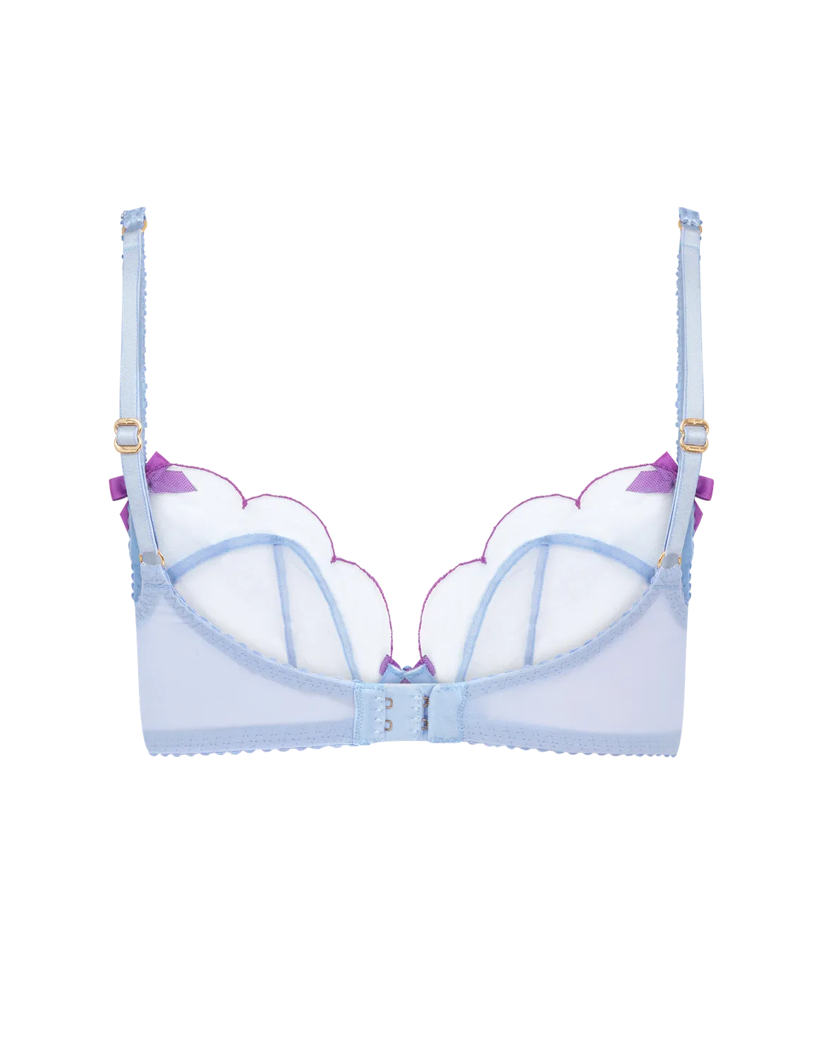 Lorna Plunge Underwired Bra Blue/Amethyst | Agent Provocateur