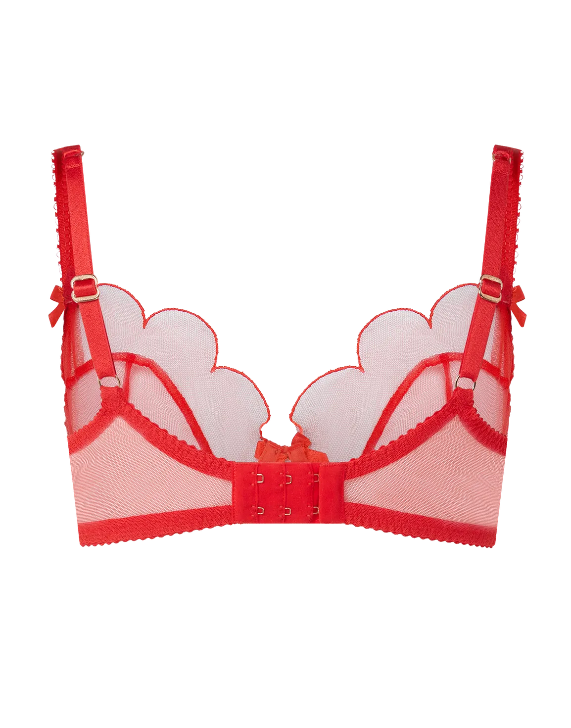 Lorna Plunge Underwired Bra Red/Red | Agent Provocateur