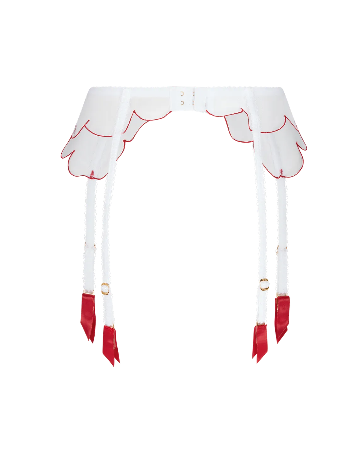 Lorna Suspender White/Red | Agent Provocateur