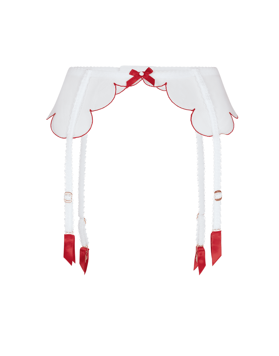 Lorna Suspender White/Red | Agent Provocateur
