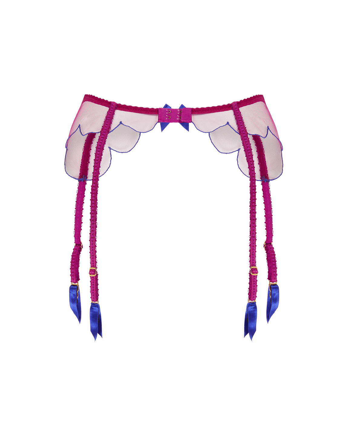 Lorna Suspender Dark Pink/Cobalt | Agent Provocateur