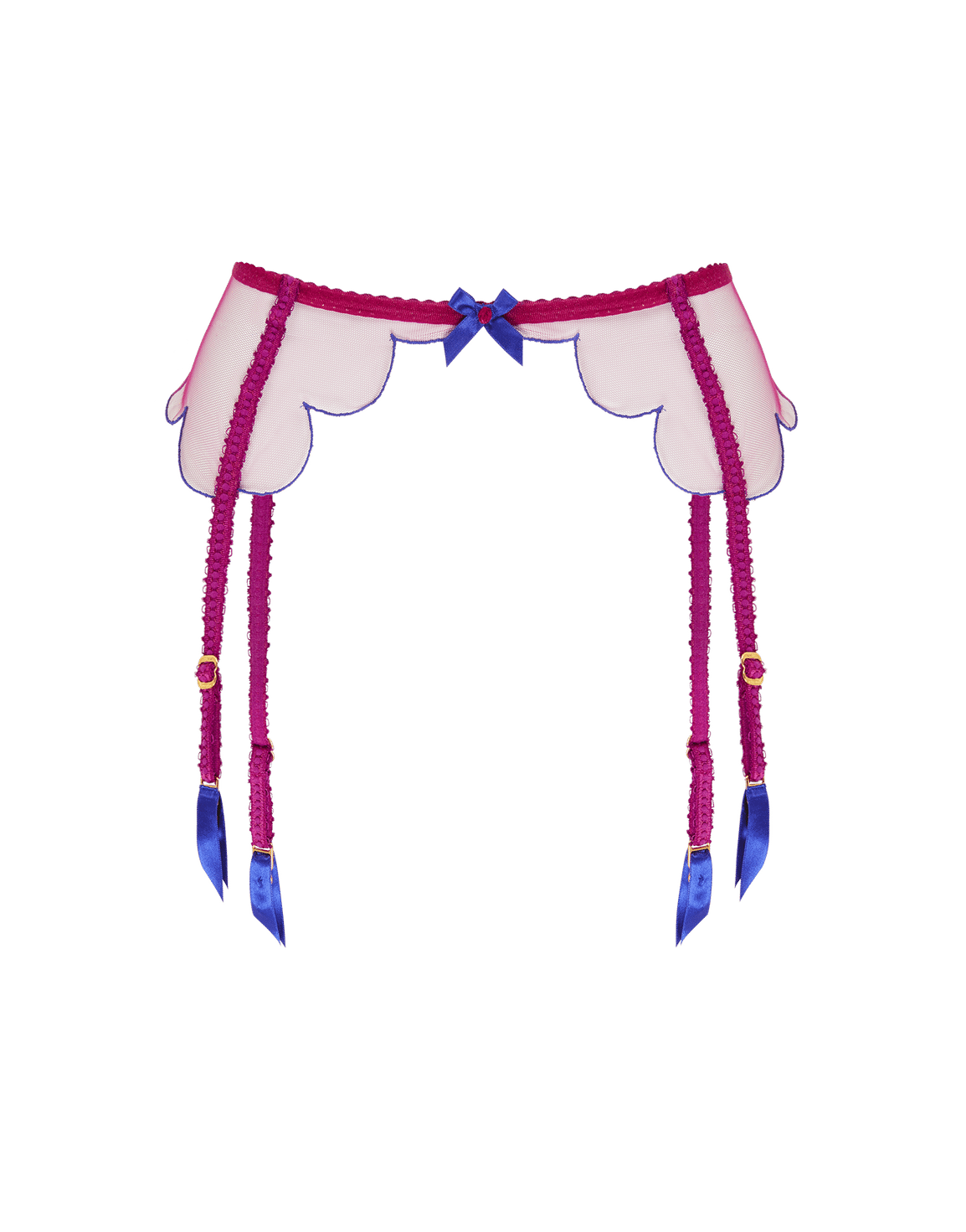 Lorna Suspender Dark Pink/Cobalt | Agent Provocateur
