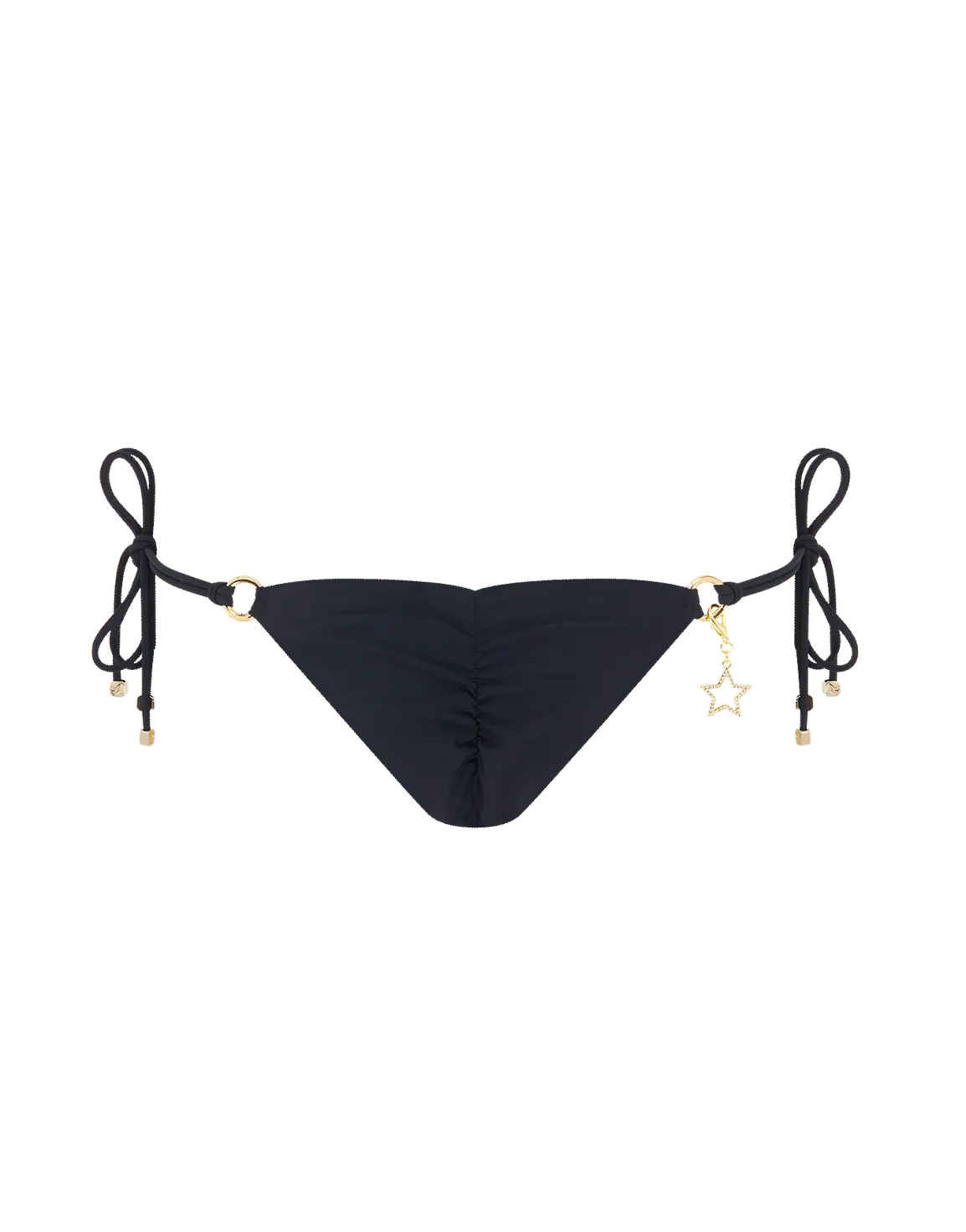Malisa Tie-Side Bikini Bottom Black/Gold | Agent Provocateur