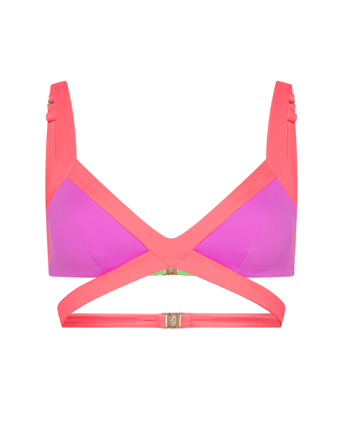 Mazzy Bikini Top Pink/Green/Purple | Agent Provocateur