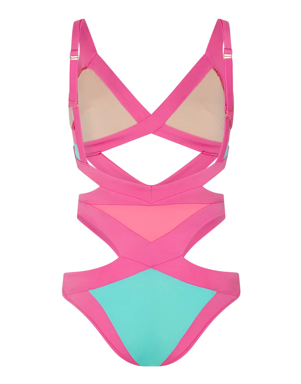 Mazzy Swimsuit  Mint/Pink | Agent Provocateur
