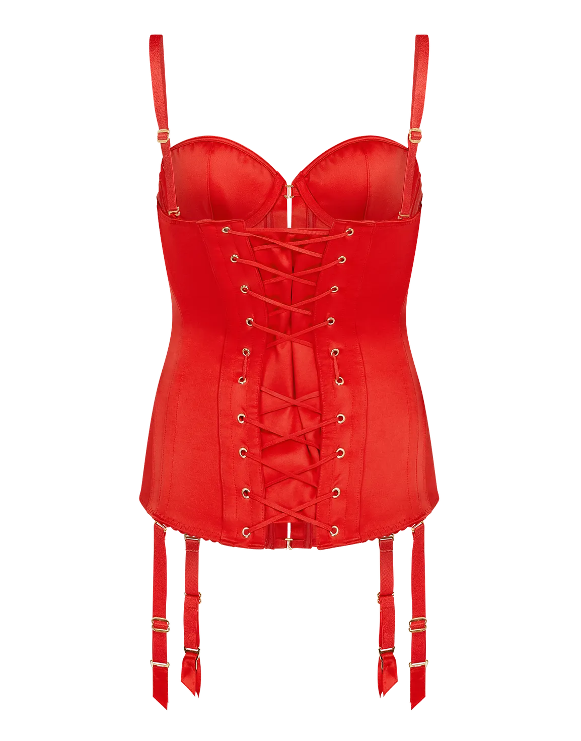 Mercy Satin Corset Red | Agent Provocateur