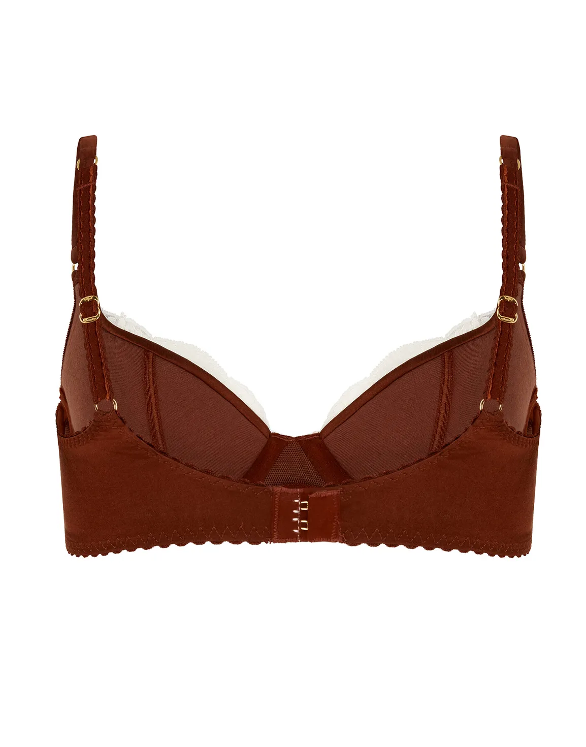 Molly Plunge Underwired Bra Brown/Ivory | Agent Provocateur