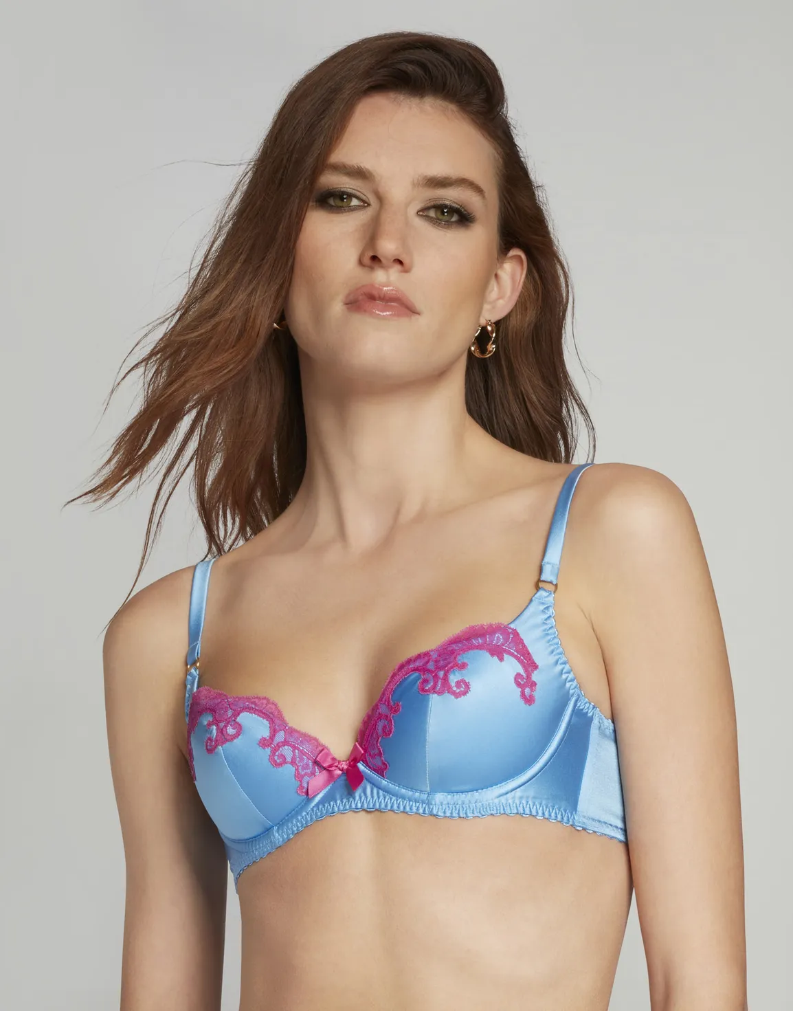 Molly Plunge Underwired Bra Blue | Agent Provocateur