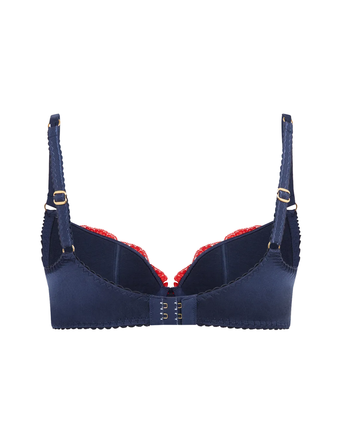 Molly Plunge Underwired Bra Navy/Red | Agent Provocateur