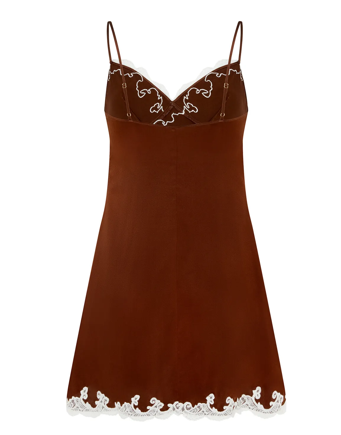 Molly Short Slip Brown/Ivory | Agent Provocateur