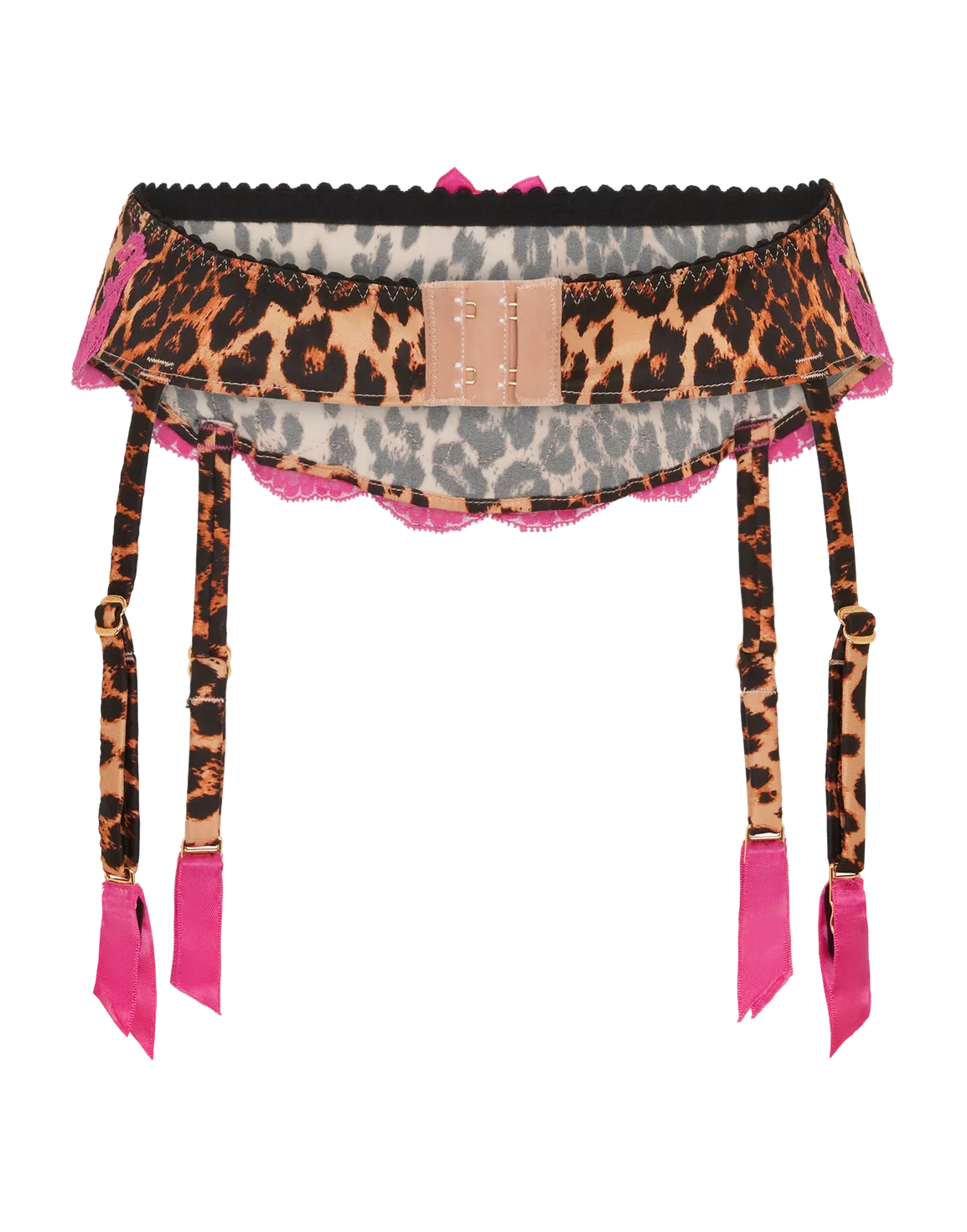 Molly Suspender Leopard/Fuchsia | Agent Provocateur
