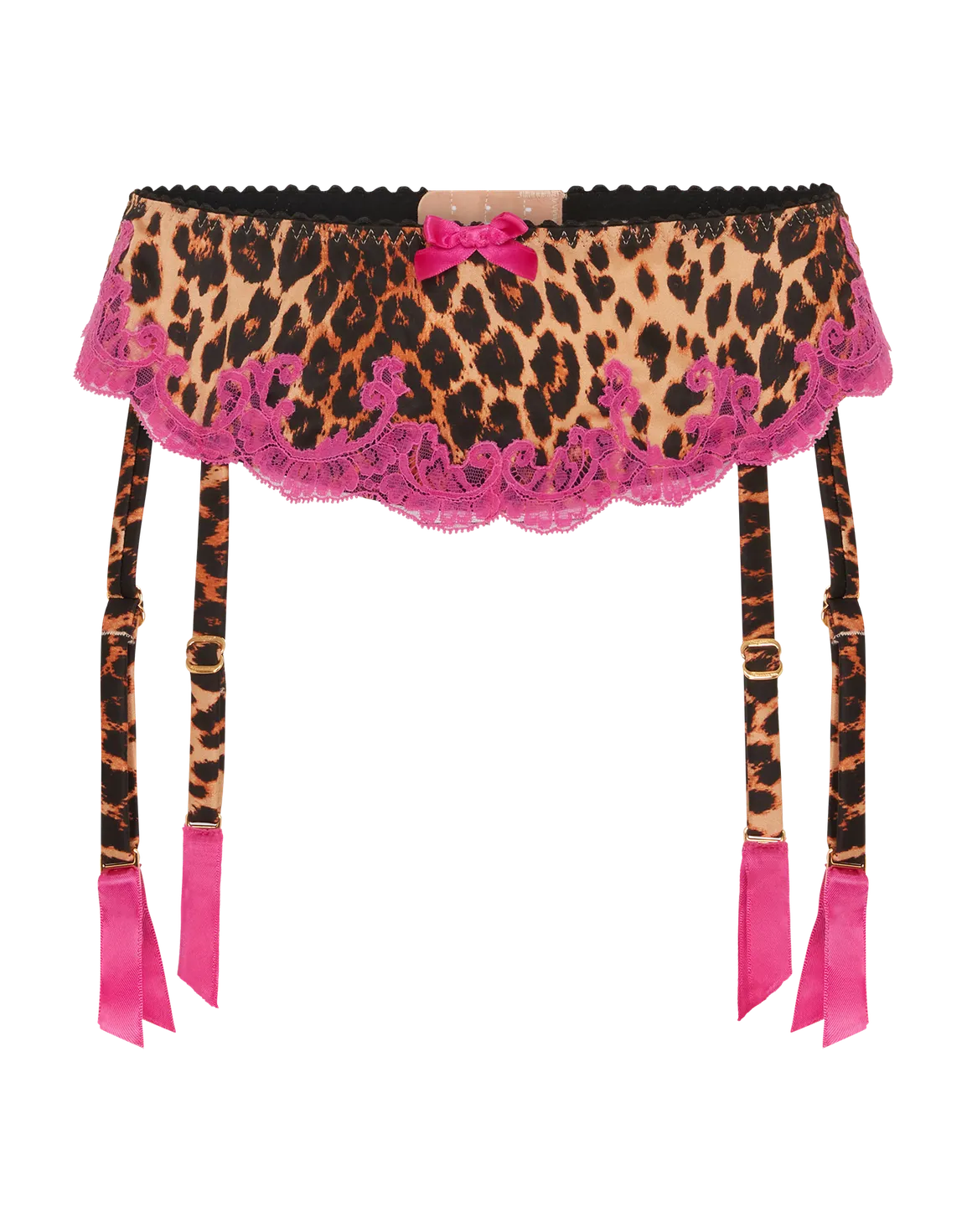 Molly Suspender Leopard/Fuchsia | Agent Provocateur