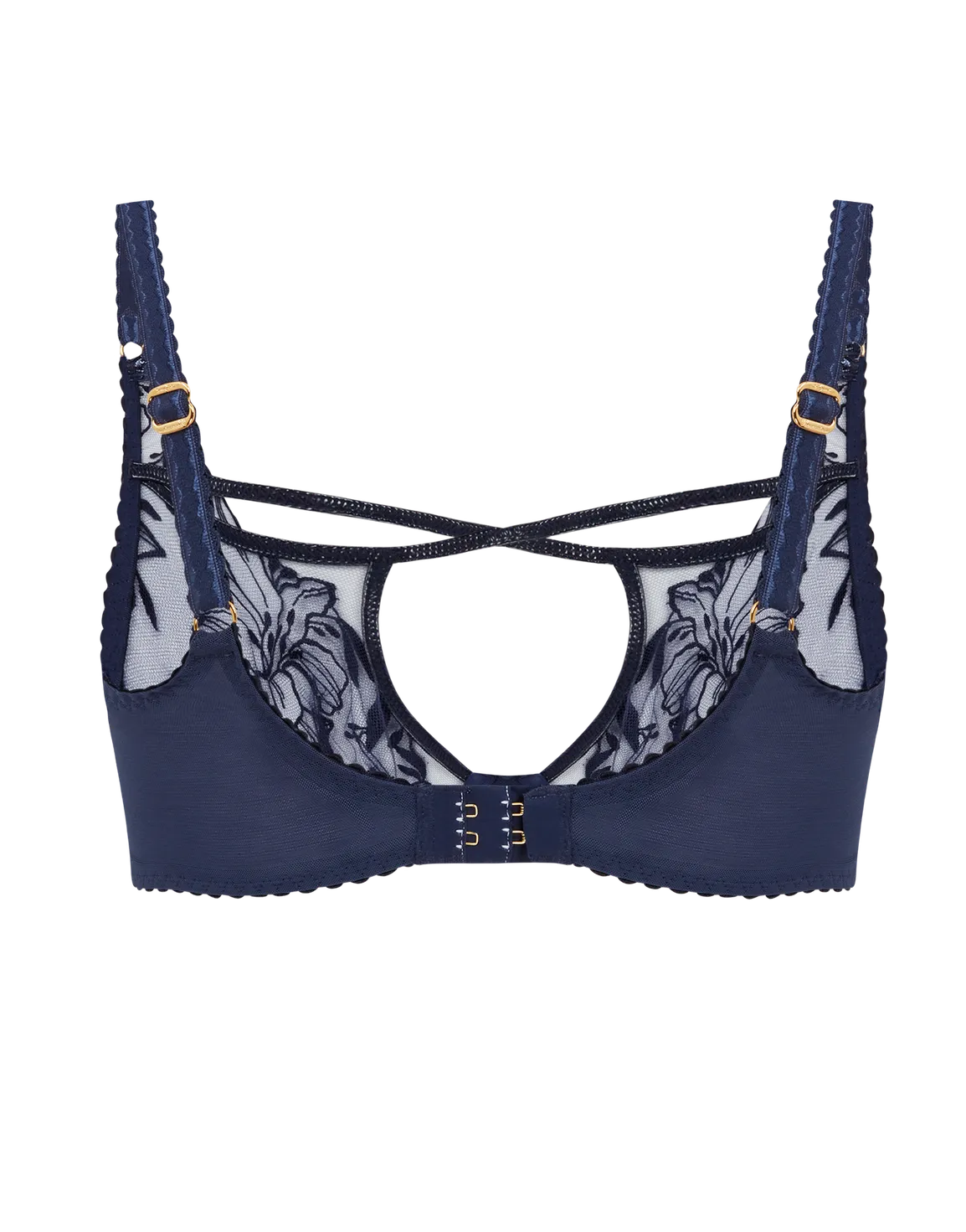 Ozella Plunge Underwired Bra Navy | Agent Provocateur