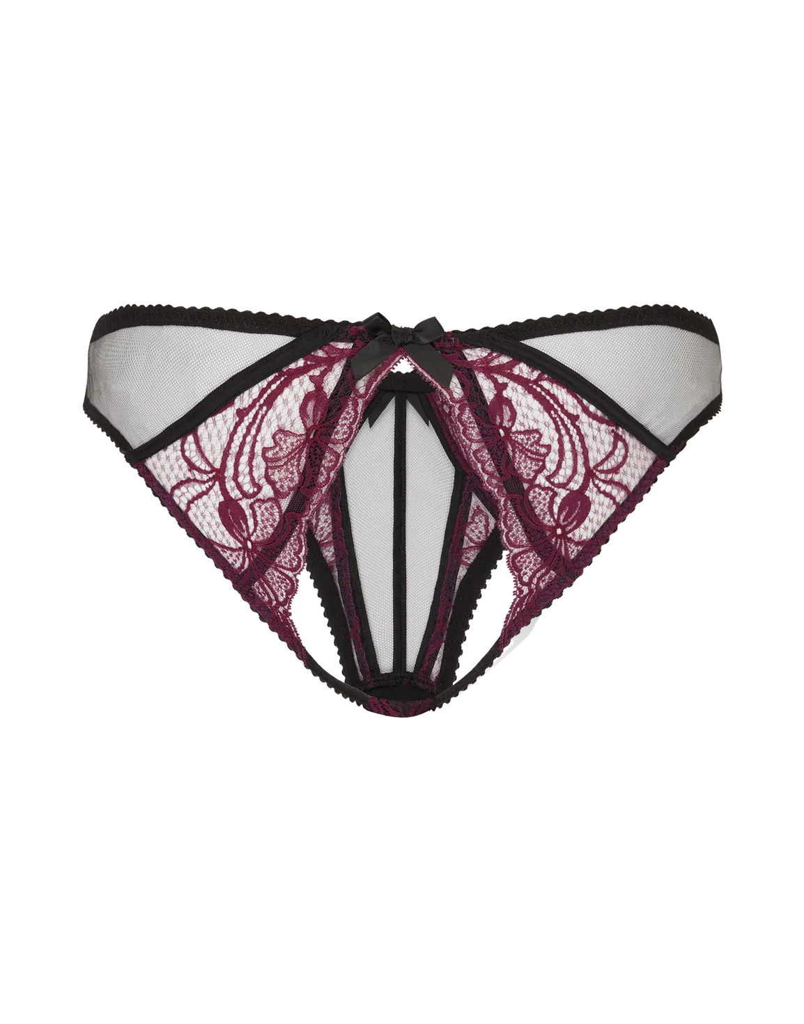 Rozlyn Ouvert Plum/Black | Agent Provocateur
