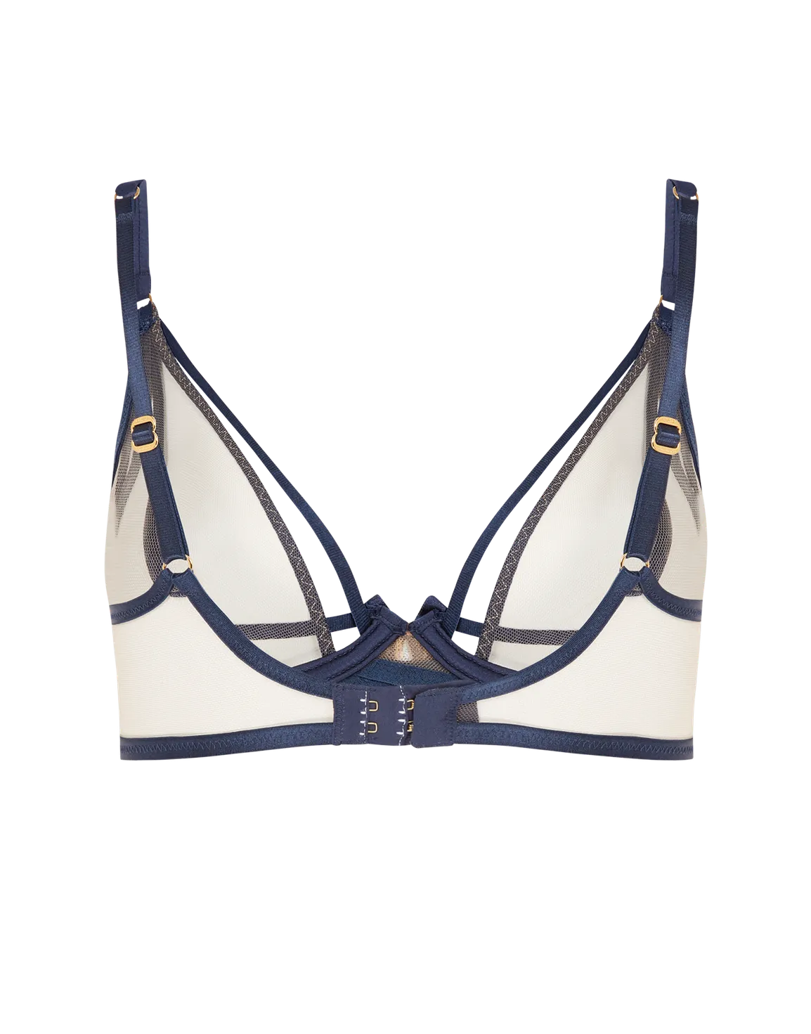 Rubi Plunge Underwired Bra Nude/Navy | Agent Provocateur