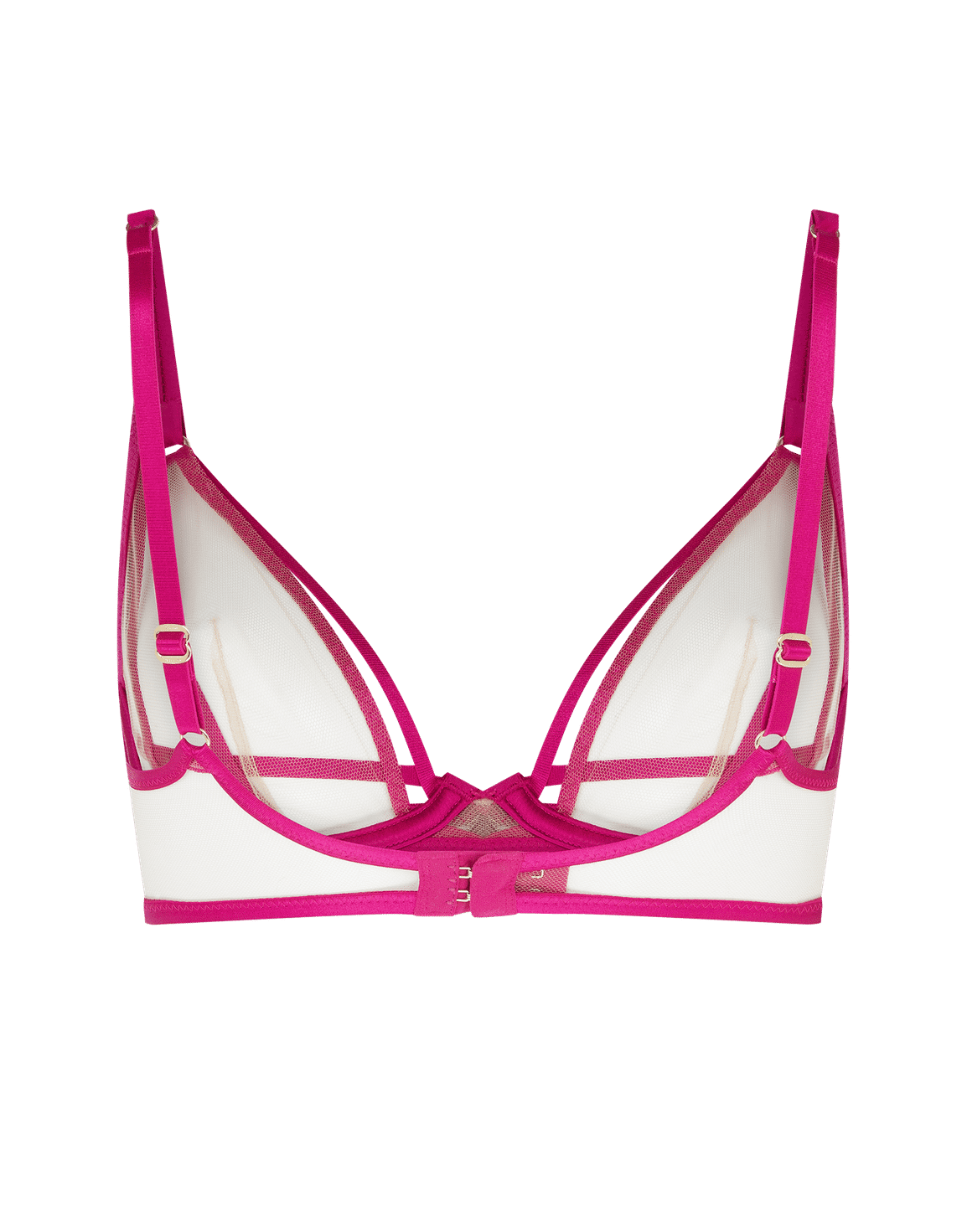 Rubi Plunge Underwired Bra Magenta/Sand | Agent Provocateur