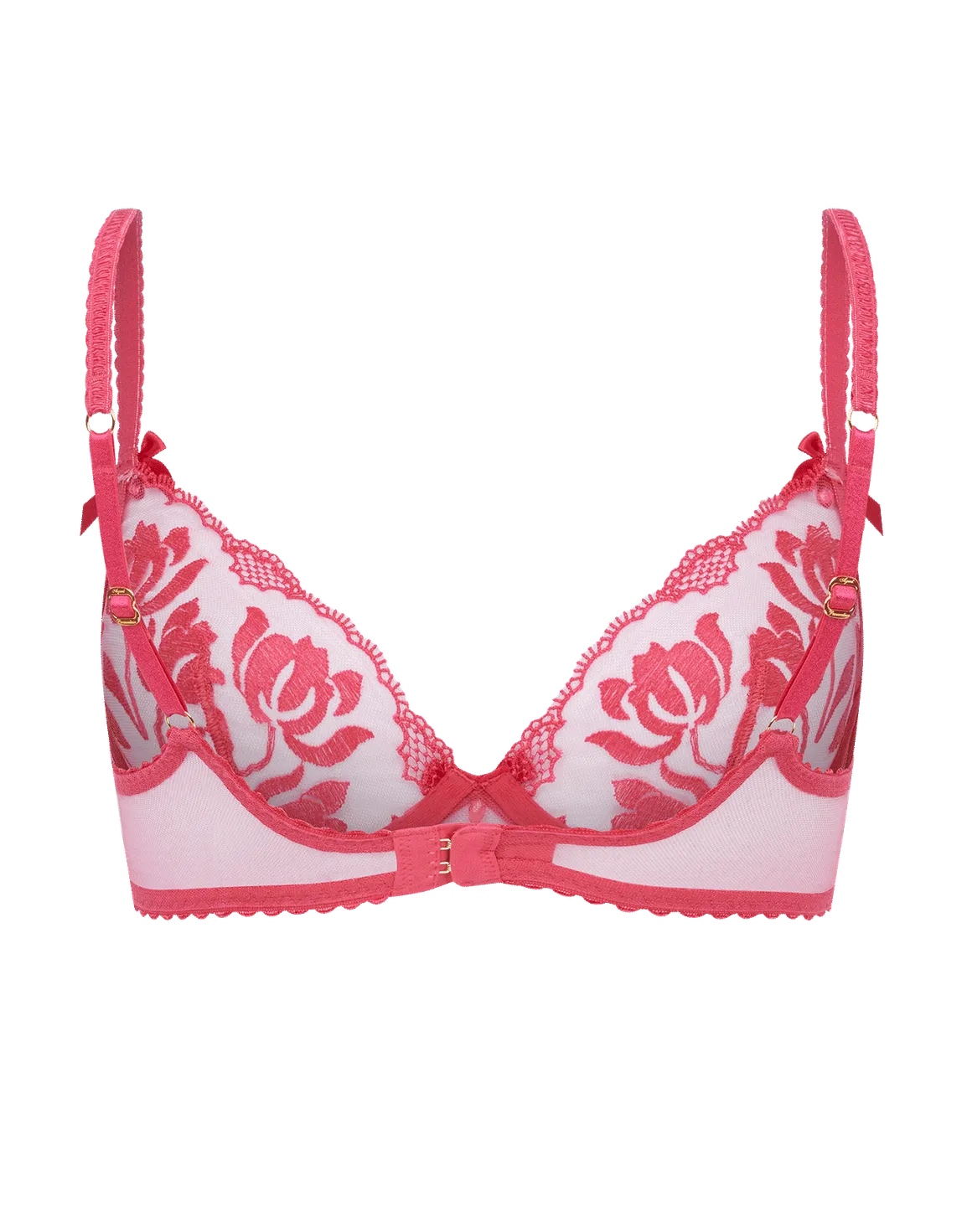 Sparkle Plunge Underwired Bra Hot Pink | Agent Provocateur