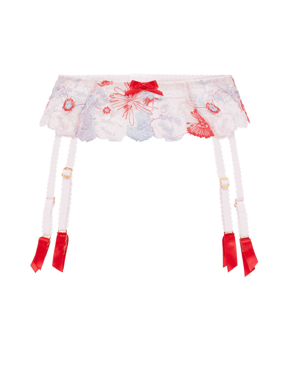 Zuri Suspender Red/Blue/Sand | Agent Provocateur