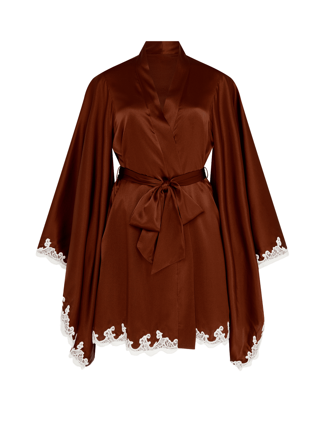 Molly Short Kimono Brown/Ivory | Agent Provocateur