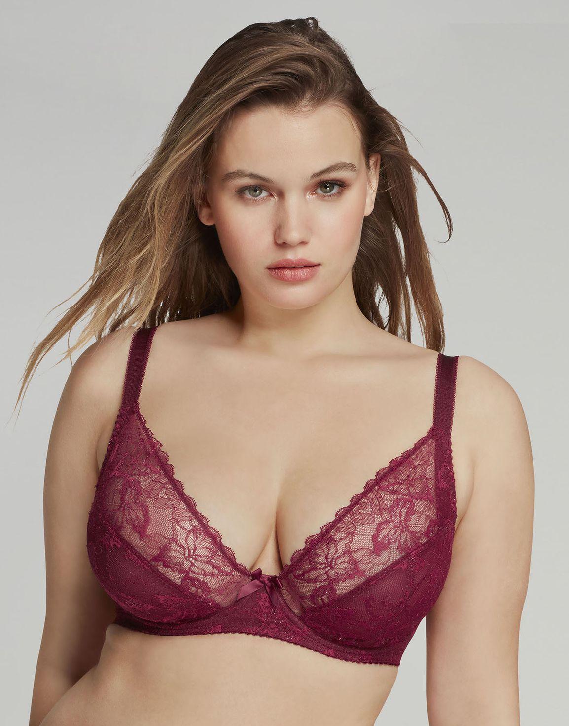 Leni Plunge Underwired Bra Burgundy | Agent Provocateur