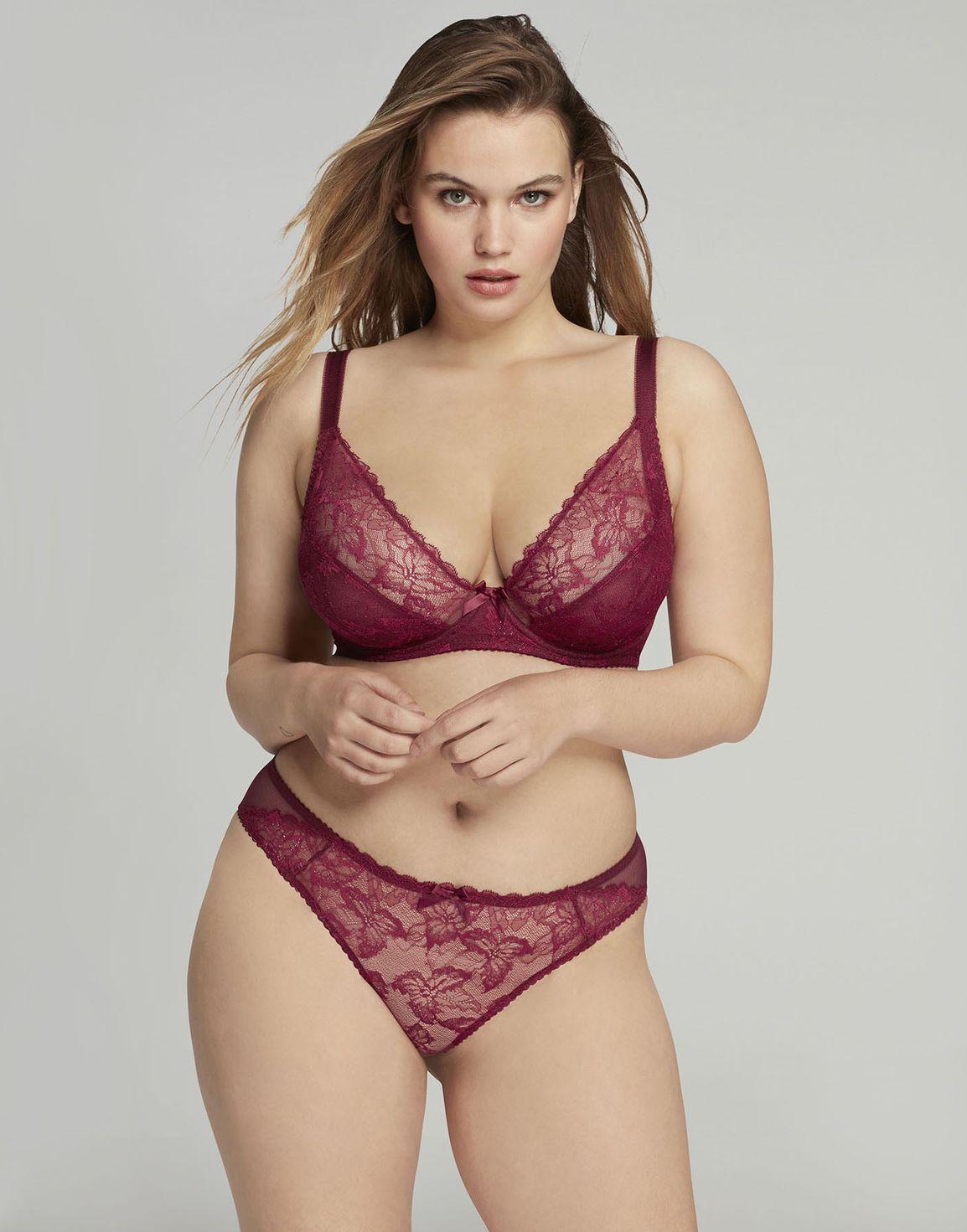 Leni Plunge Underwired Bra Burgundy | Agent Provocateur