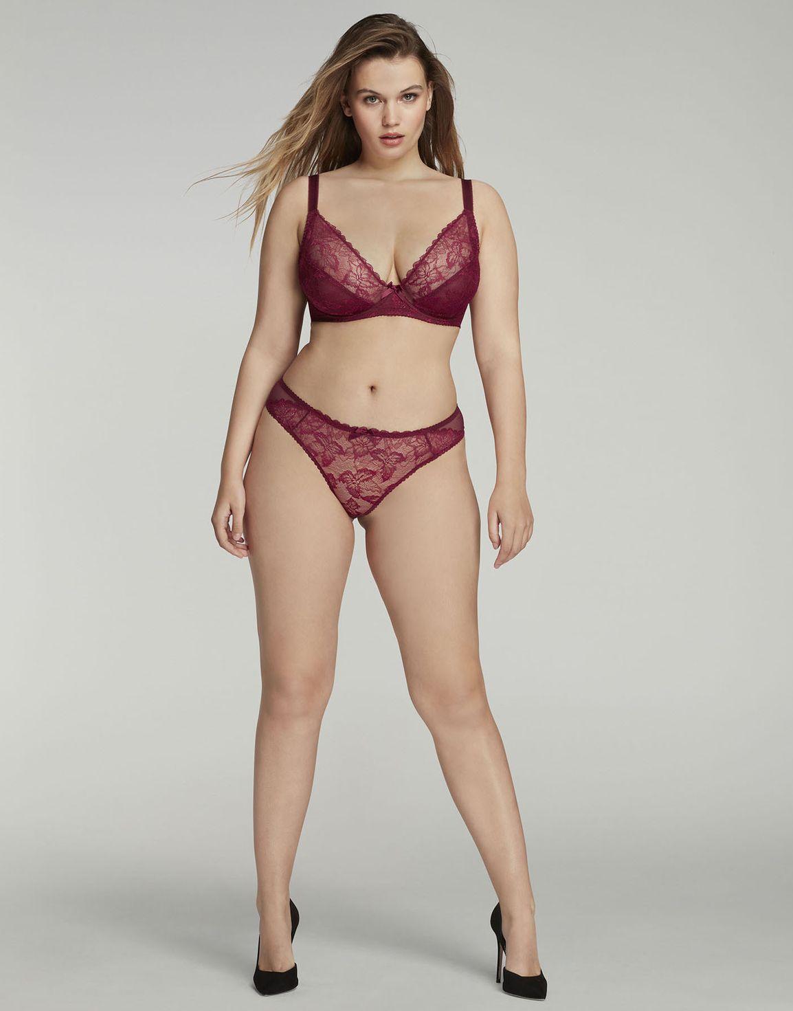 Leni Plunge Underwired Bra Burgundy | Agent Provocateur