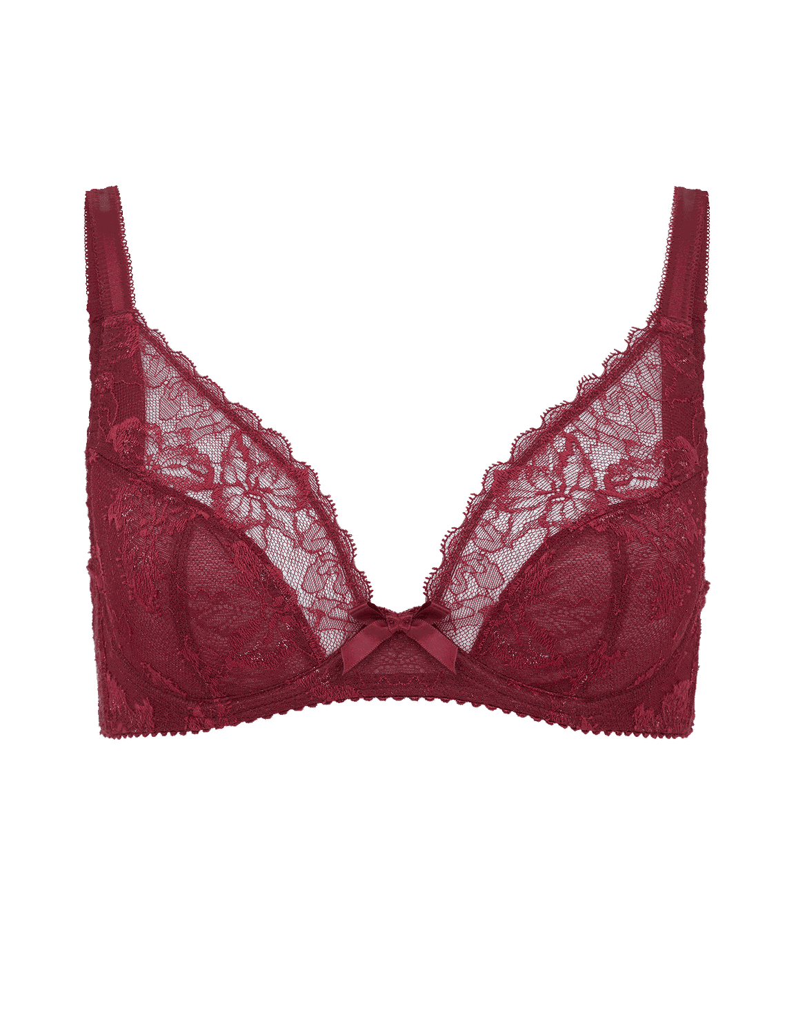 Leni Plunge Underwired Bra Burgundy | Agent Provocateur