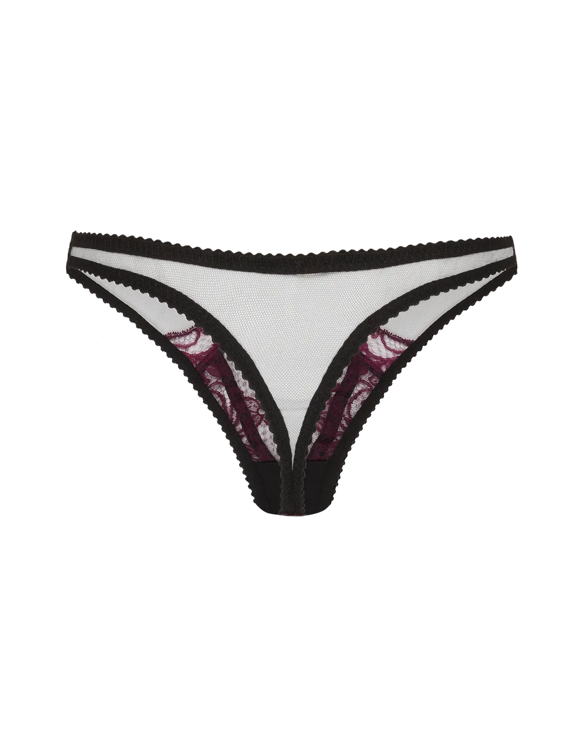 Rozlyn Thong Plum/Black | Agent Provocateur