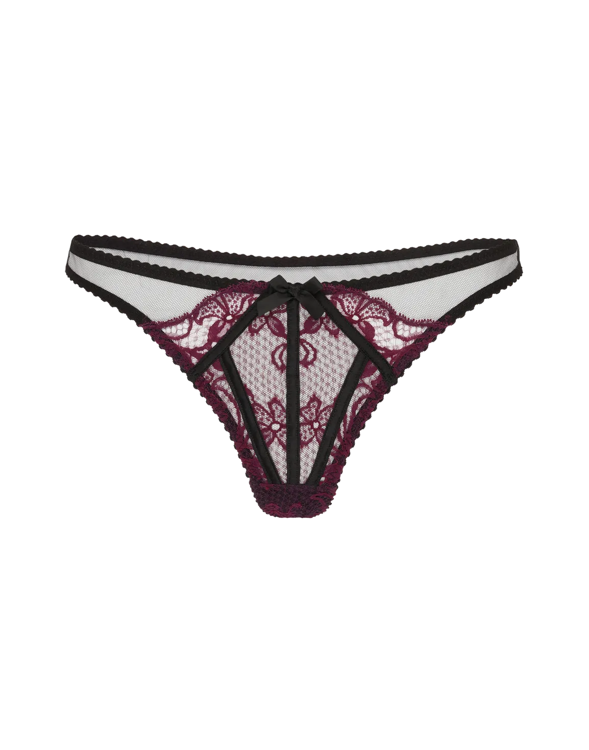 Rozlyn Thong Plum/Black | Agent Provocateur