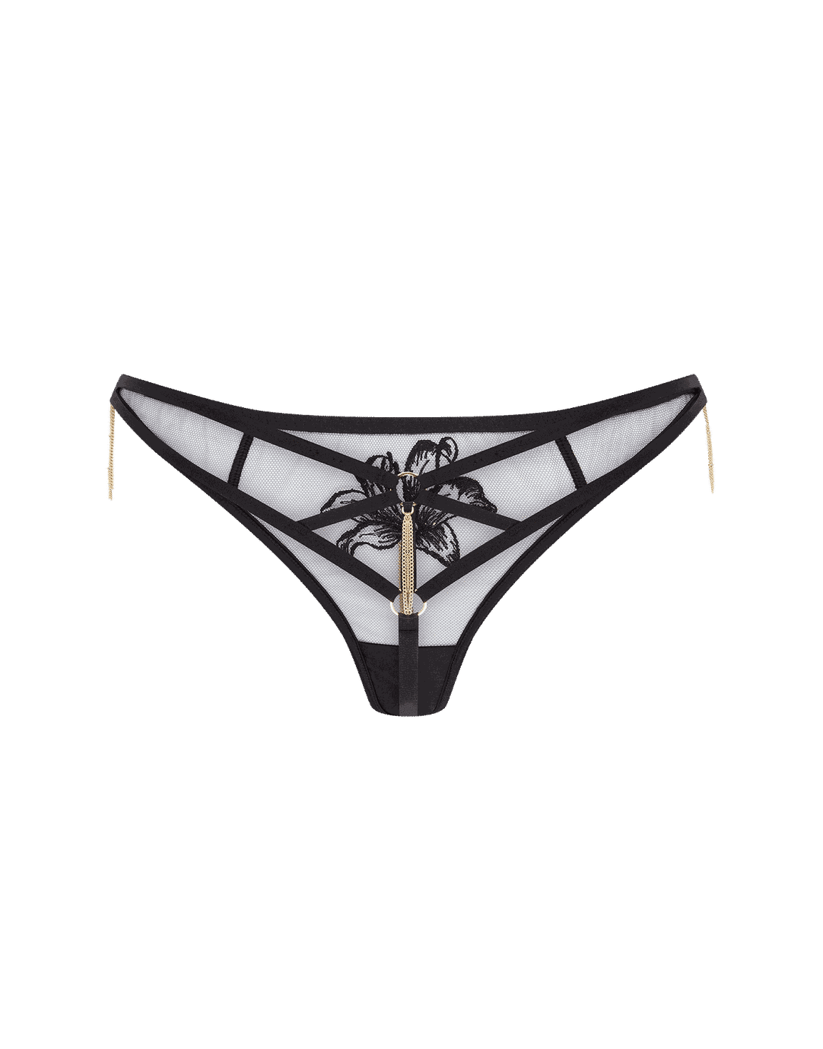 Auretta Thong Black/Gold | Agent Provocateur