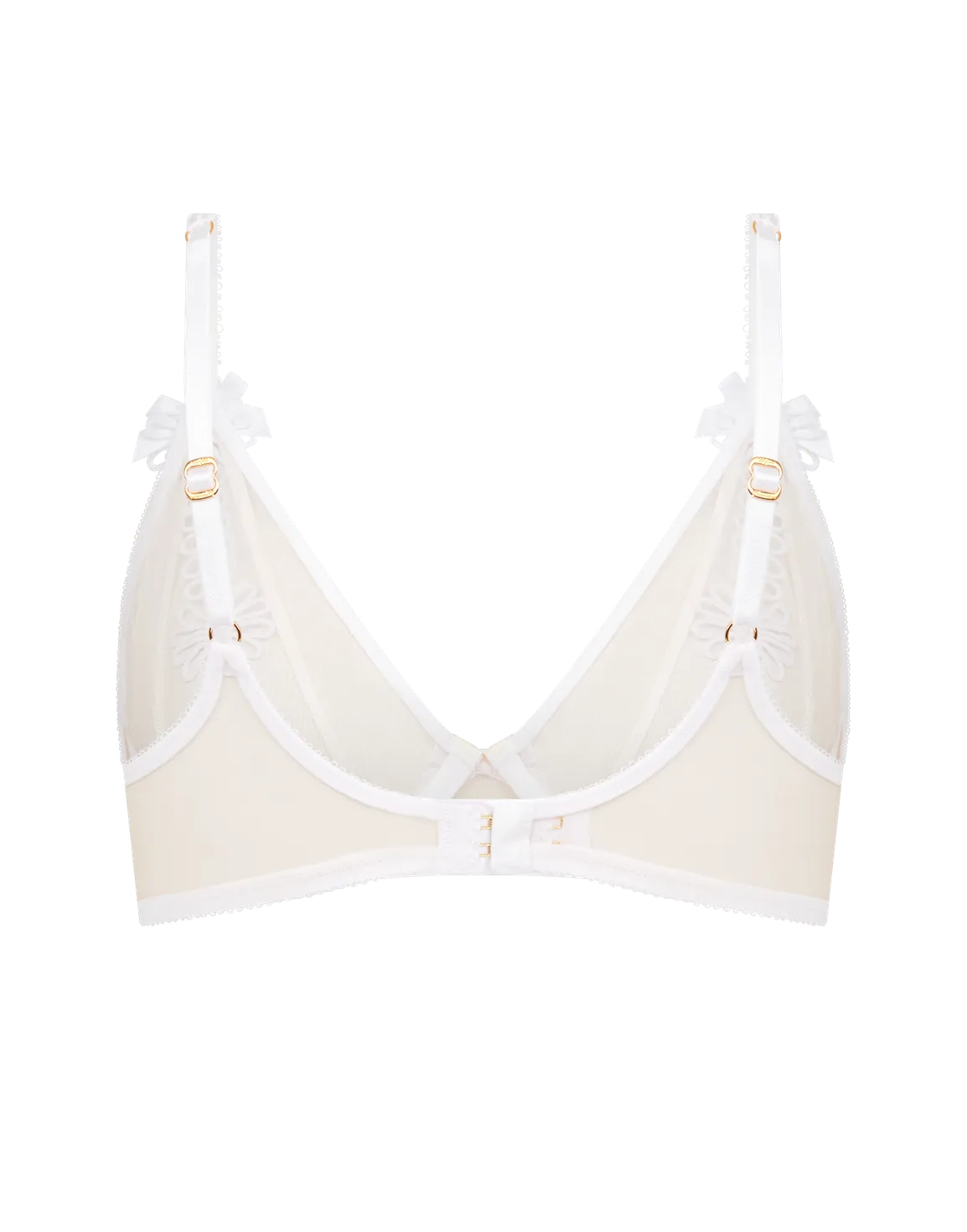 Coletta Plunge Non Padded Bra  White/Sand | Agent Provocateur