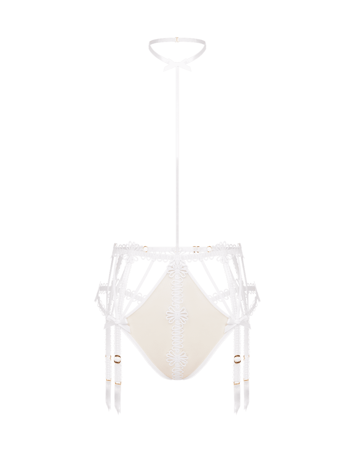 Coletta Playsuit White/Sand | Agent Provocateur