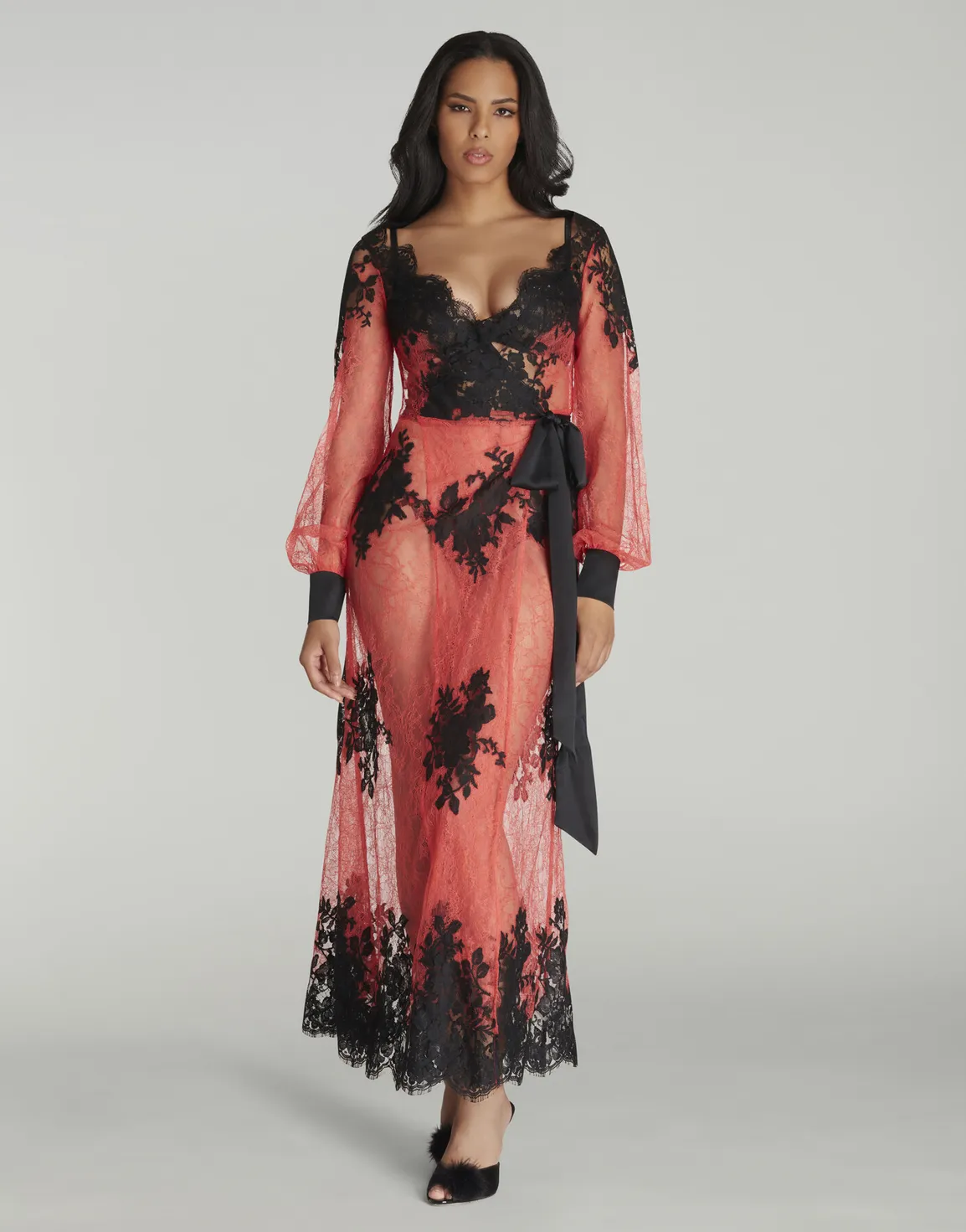 Davinia Dressing Gown Peach | Agent Provocateur