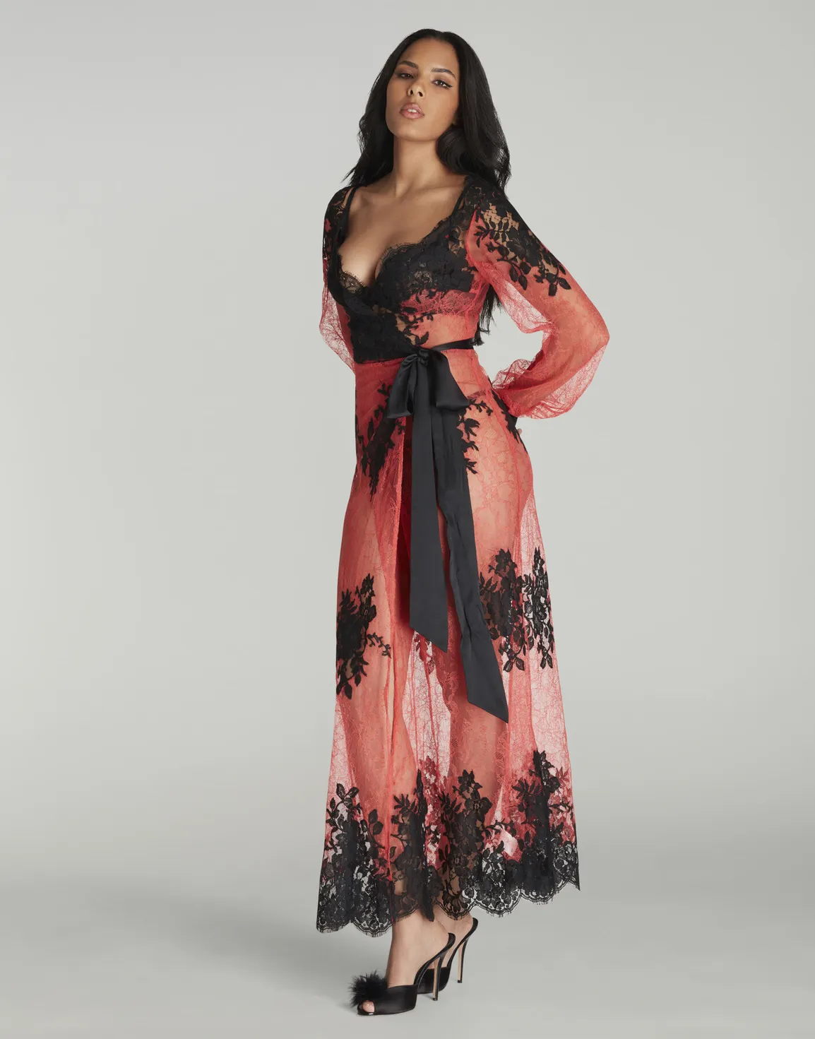 Davinia Dressing Gown Peach | Agent Provocateur