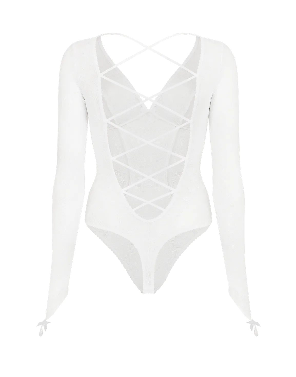 Daylia Sleeved Bodysuit White | Agent Provocateur