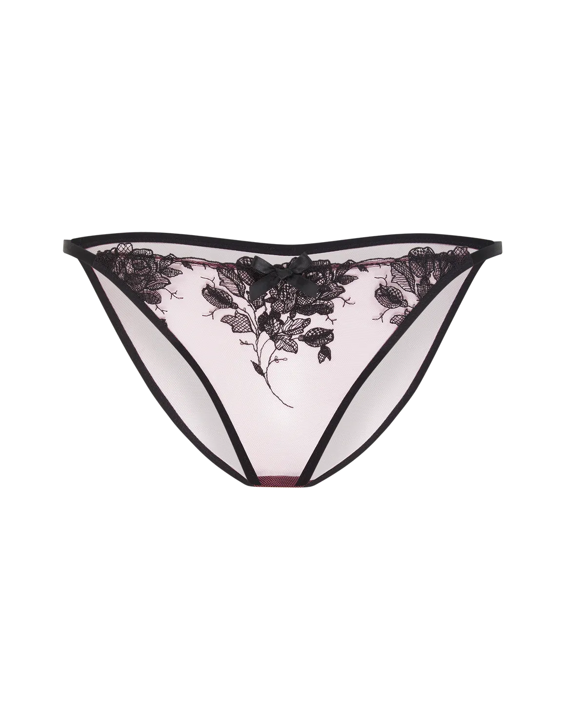 Elvie Full Brief Pink/Black | Agent Provocateur