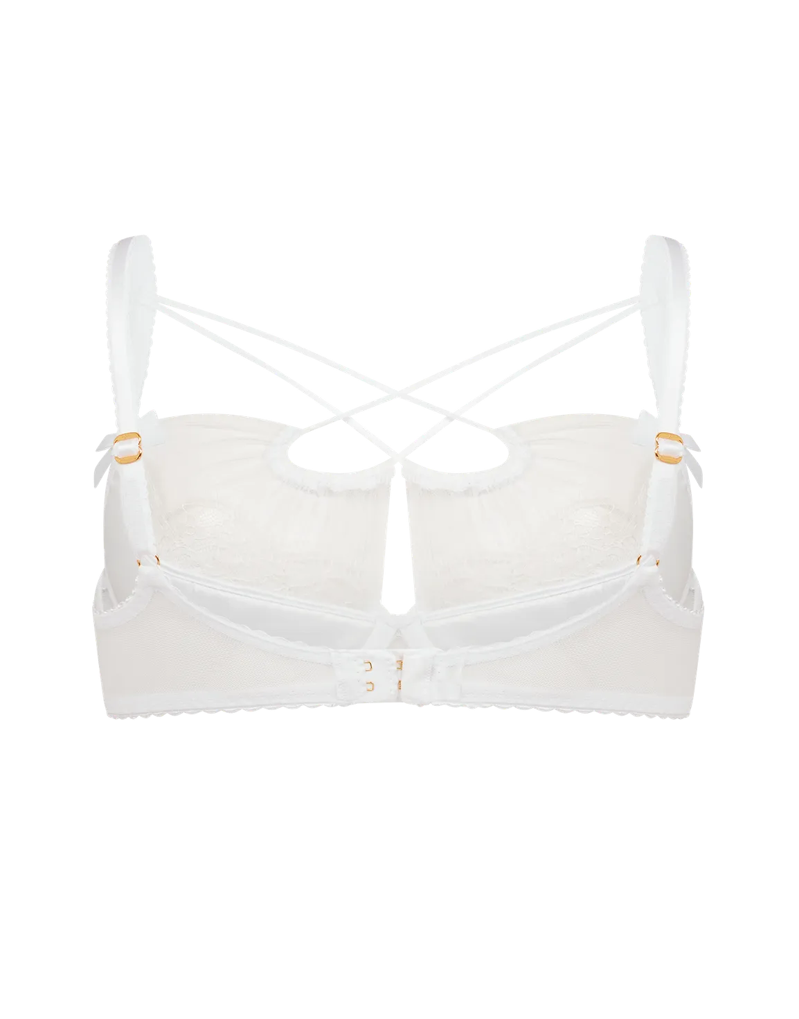 Halley High Neck Underwired Bra  White | Agent Provocateur