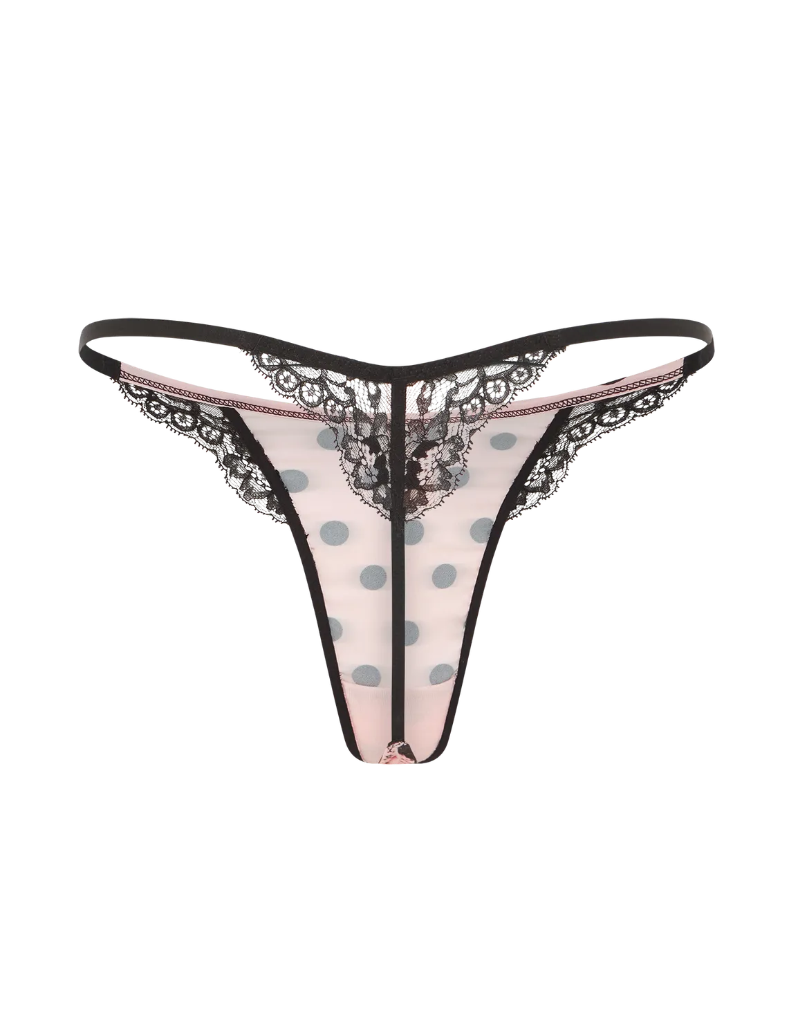 Rivere Thong Pink/Black | Agent Provocateur