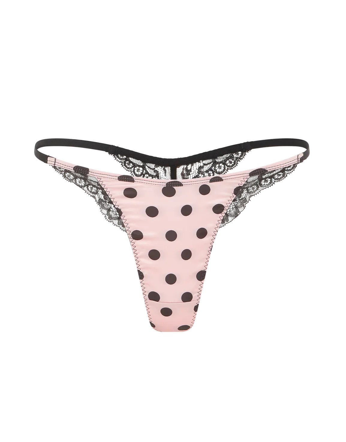 Rivere Thong Pink/Black | Agent Provocateur