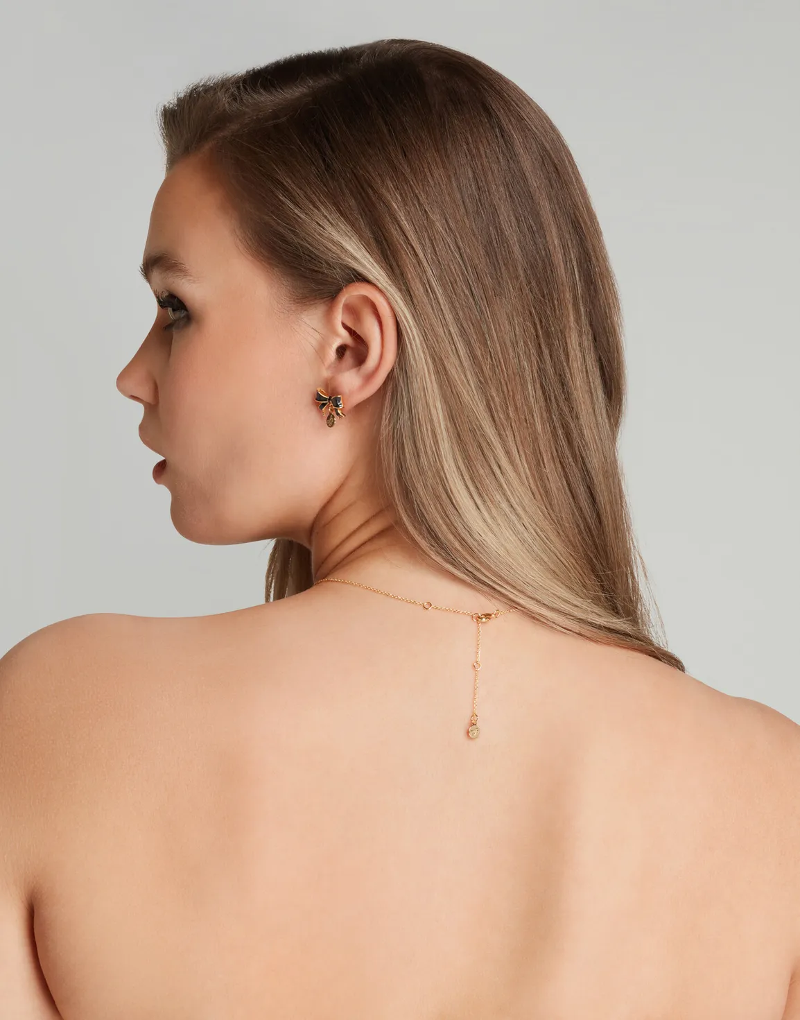 Adley Necklace Gold/Black | Agent Provocateur