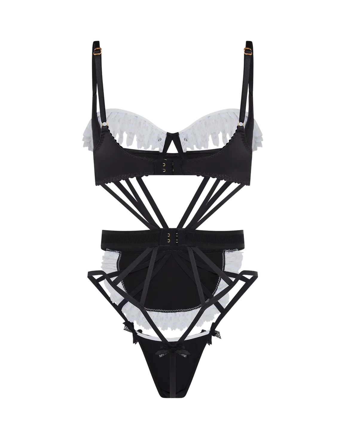 Bonnie Playsuit Black/White | Agent Provocateur