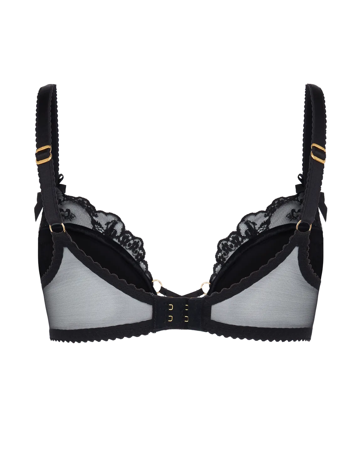 Daphnie Plunge Underwired Bra Black | Agent Provocateur