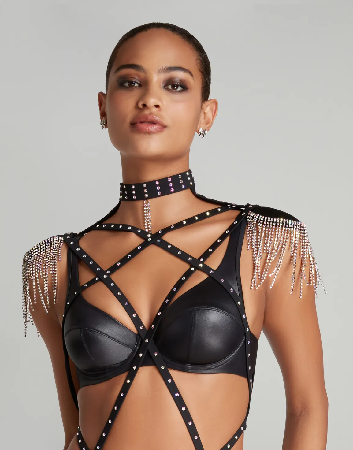 Deimante Playsuit Black/Aurora Borealis | Agent Provocateur