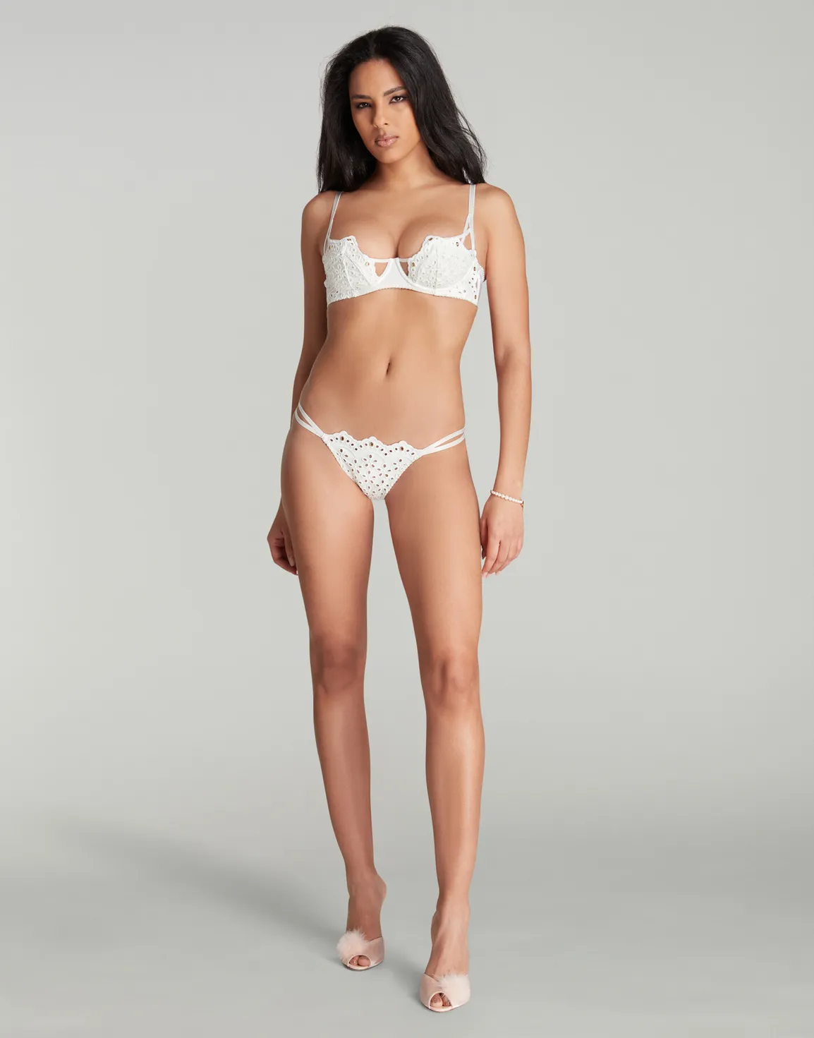 Nicoletti Plunge Underwired Bra White | Agent Provocateur
