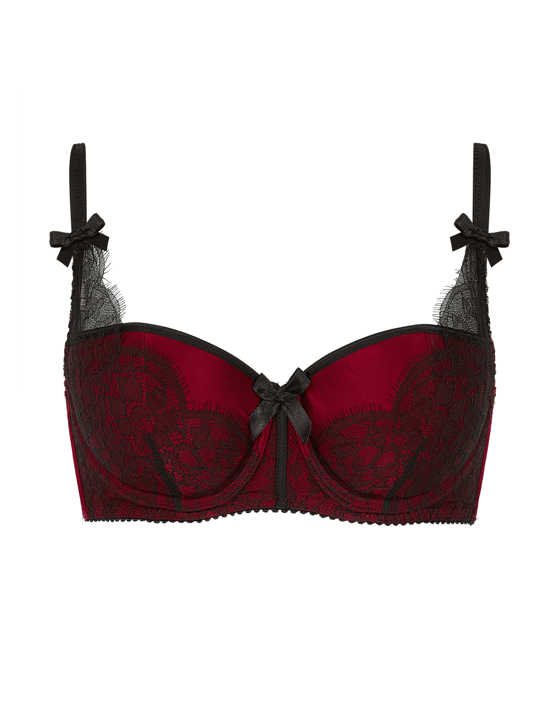 Sammi Demi Cup Underwired Bra Burgundy/Black | Agent Provocateur