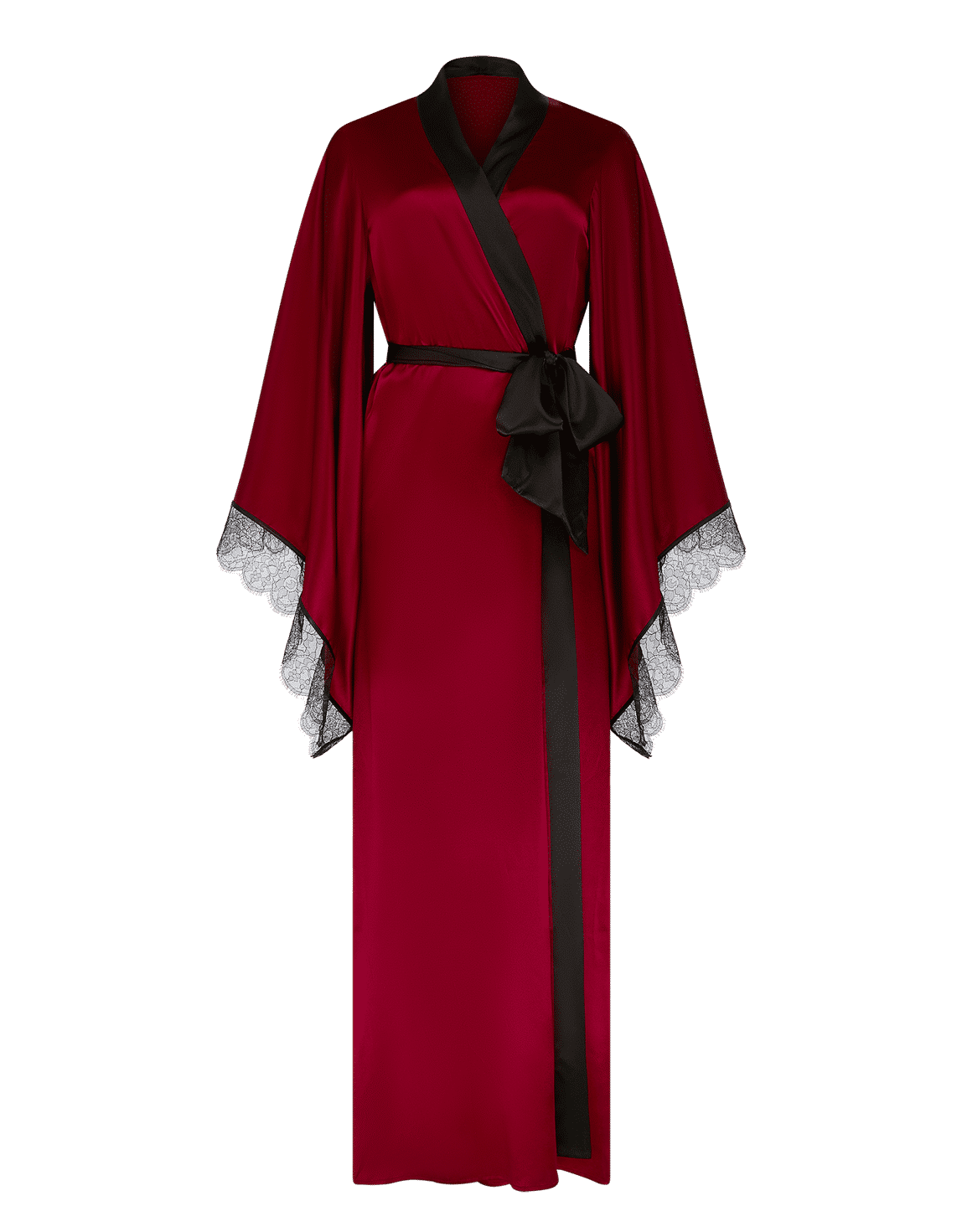 Sammi Long Kimono Burgundy/Black | Agent Provocateur