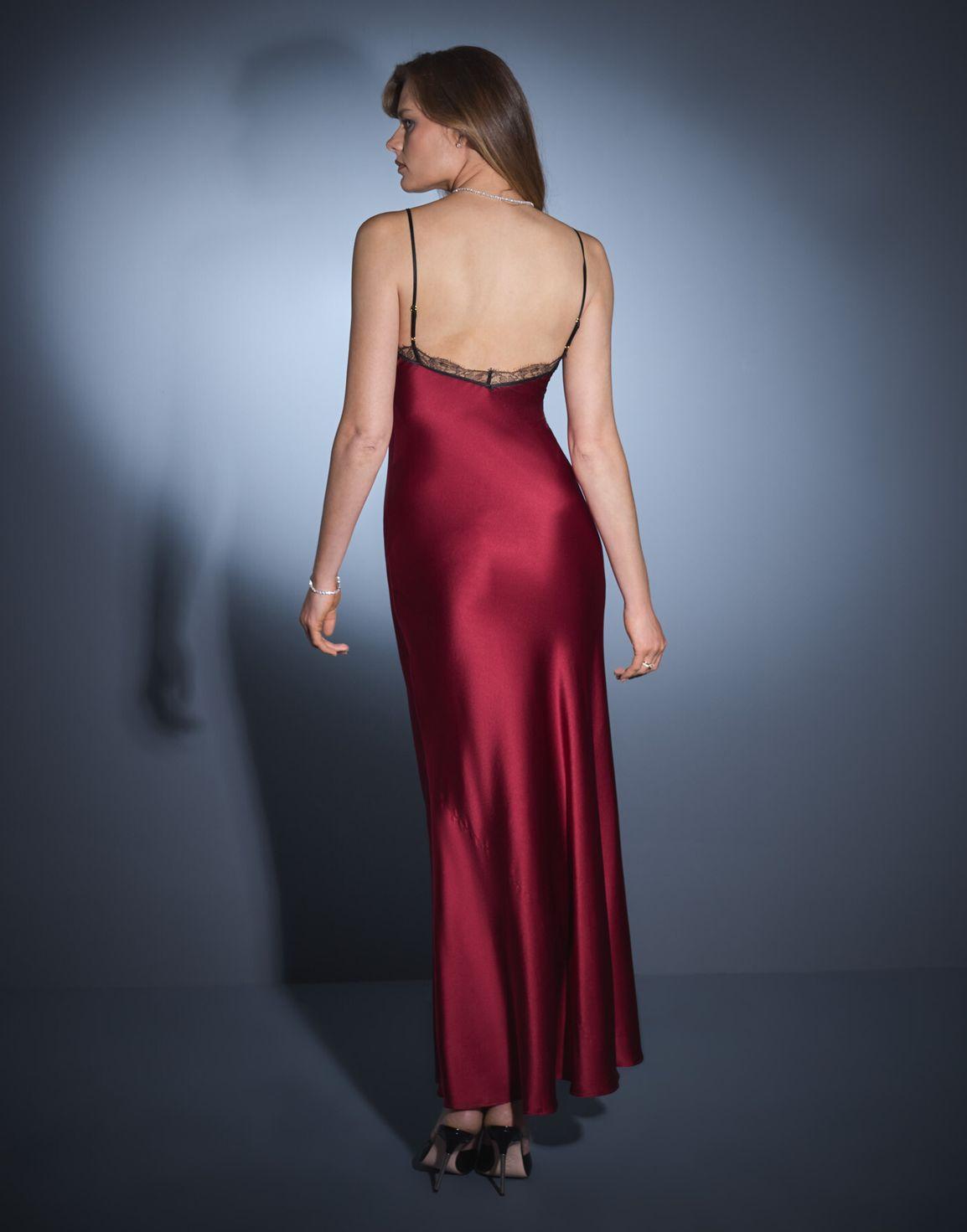 Sammi Long Slip Burgundy/Black | Agent Provocateur